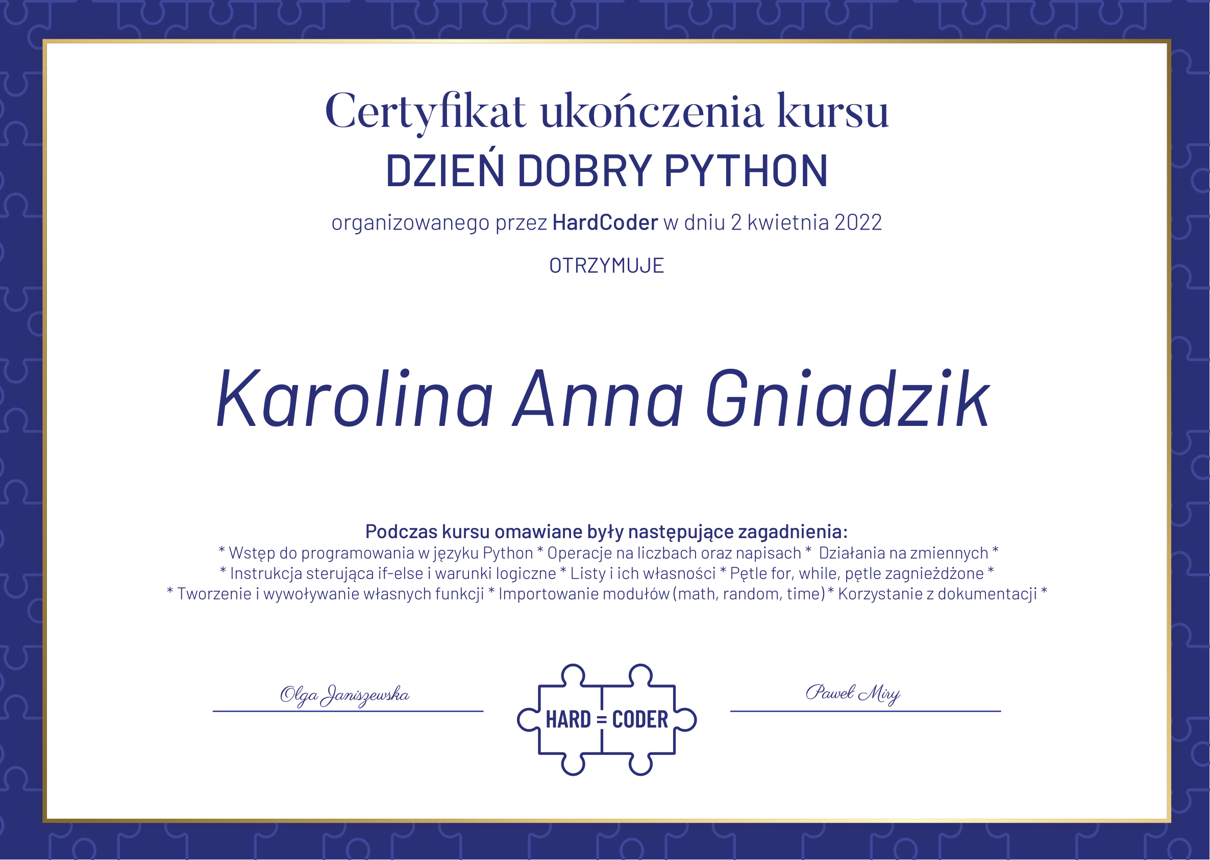 Basic Python Certificate